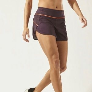 Athleta Run With It Shorts Purple Size Large